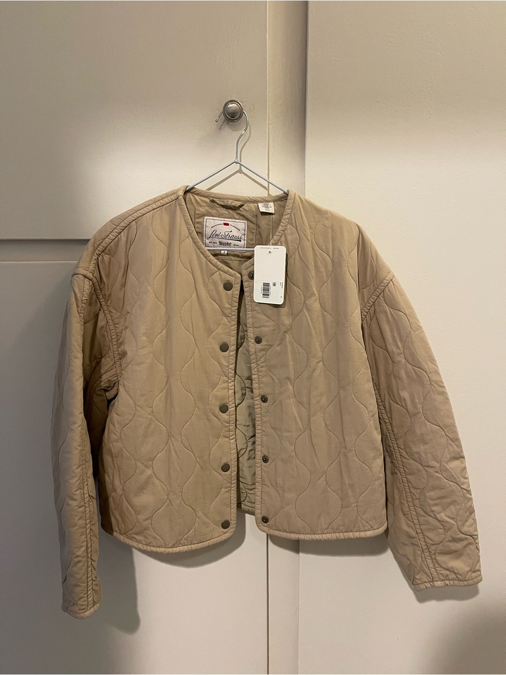 NWT Levi's Rumer Quilted Liner Tan Snap-Front Jacket